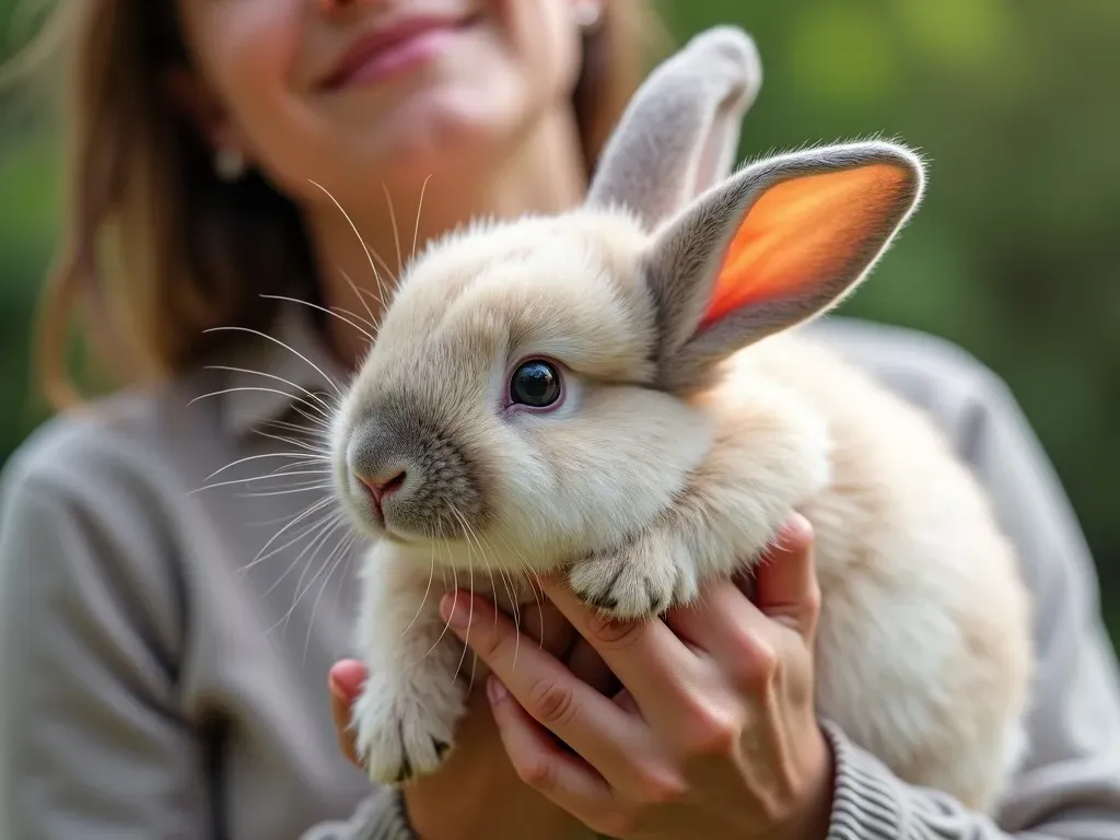 うさぎとのふれあい