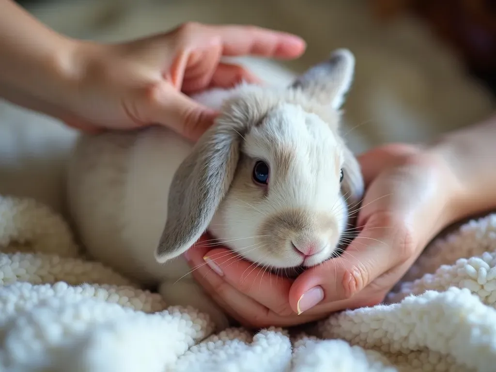 うさぎの撫でる場所