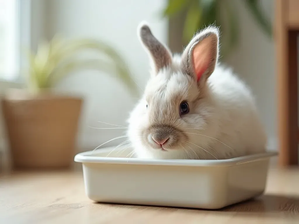 うさぎ トイレの様子